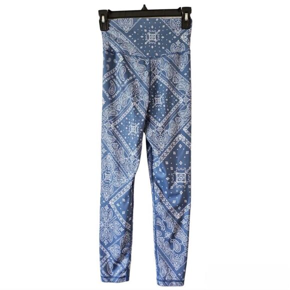 American Eagle Everything Leggings Cross Front 7/8 Length Blue Lightweight Sz S - Picture 7 of 13